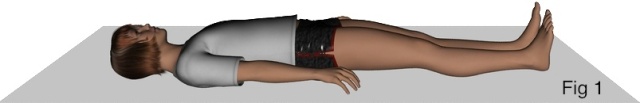 Imagen ilustrativa: muñeca tumbada boca arriba con las piernas estiradas, Figura 1